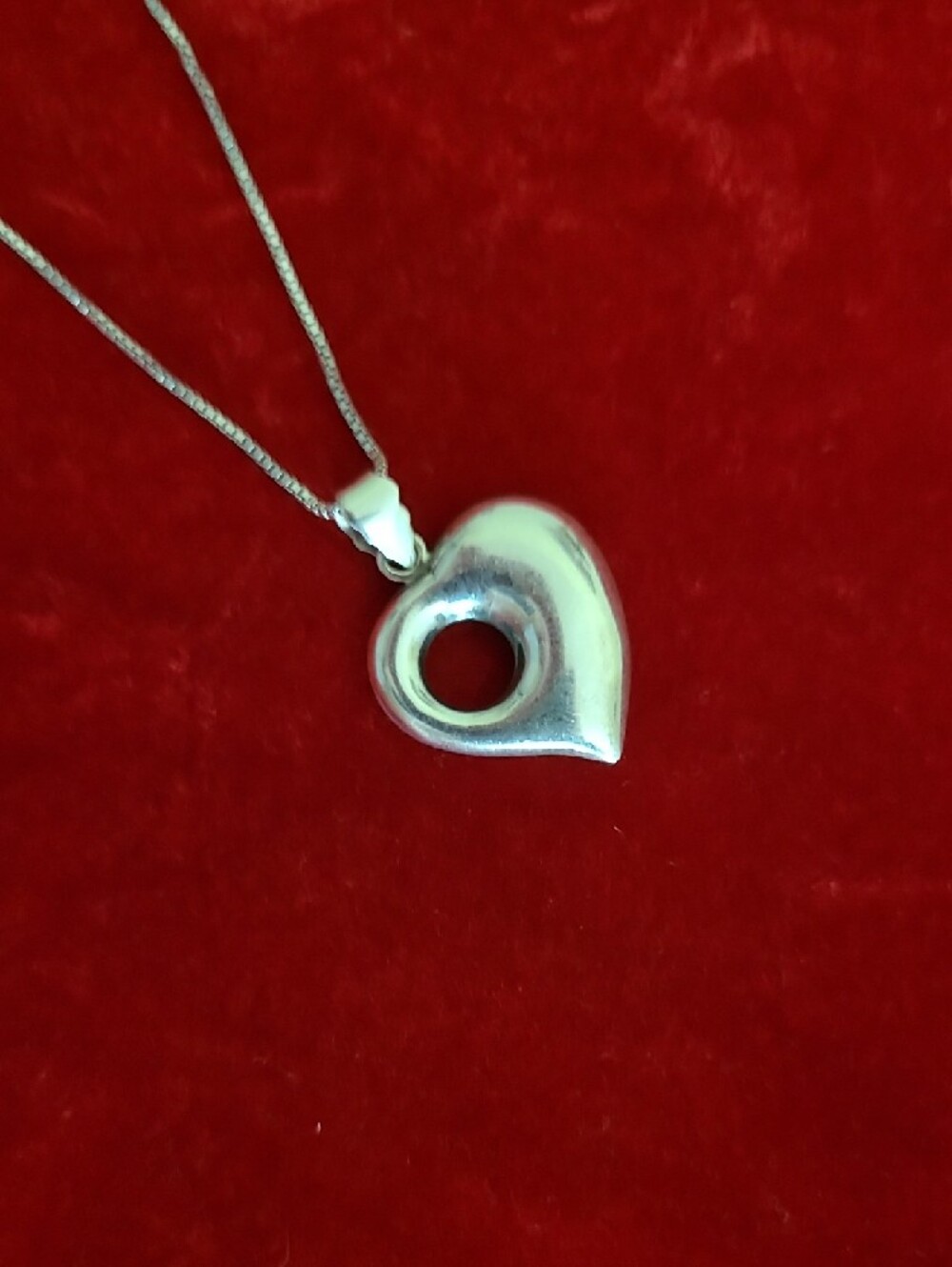 Sterling Silver Heart Necklace - Picture 7 of 11